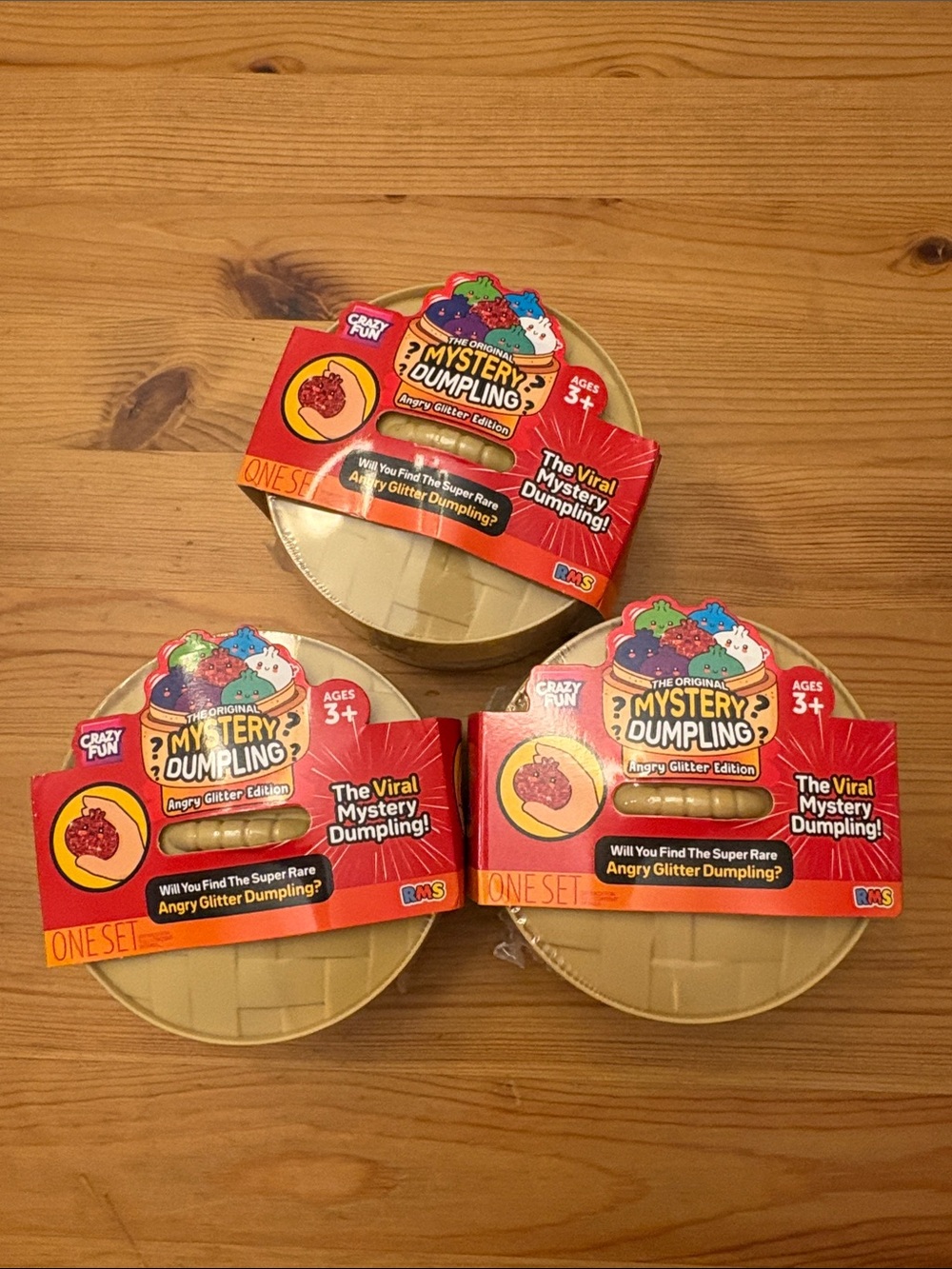 RMS dumpling 3 pack Angry Glitter Edition Party Toy –m